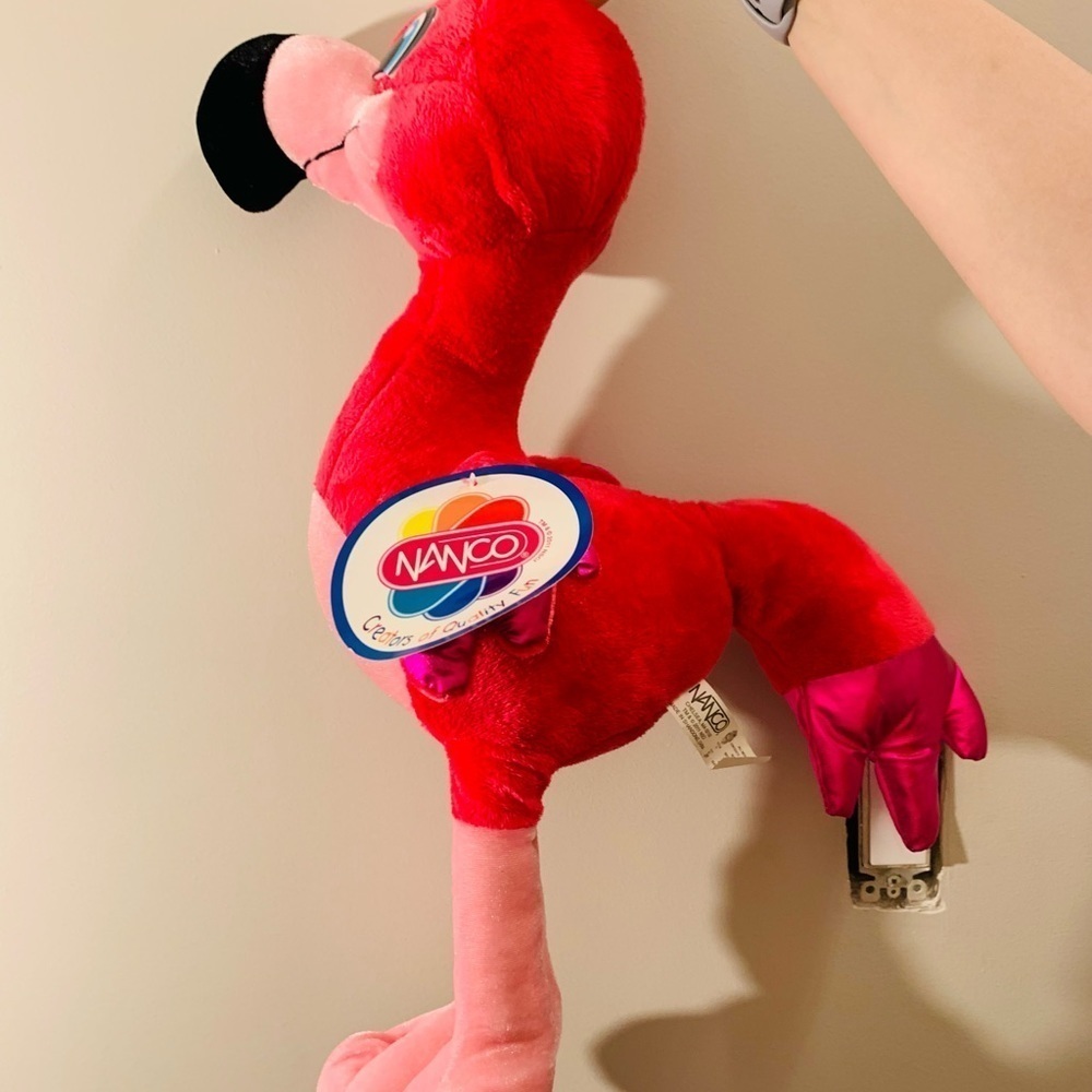 18" Pink Flamingo Plush With Colorful Wings Stuff Animal Toy by Nango